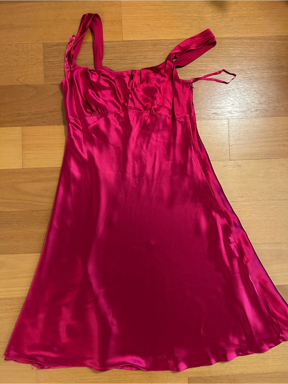 Ann Taylor 100% Silk Vintage Red Pink Dress Size 10